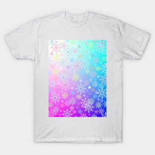 FROSTY Snowflakes Pattern T-Shirt